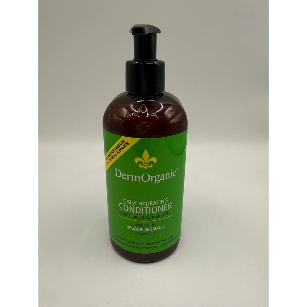 DermOrganic Daily Hydrating Conditioner Organic Argan Oil Panthenol B5 12oz Pump
